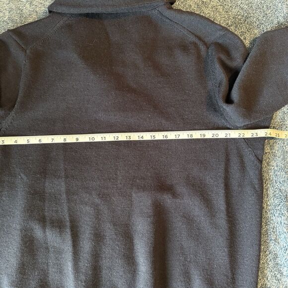 Duluth Trading Wool Torpedoman’s Sweater Mens LG Blue Shawl Collar 2-Button EUC - Picture 10 of 14